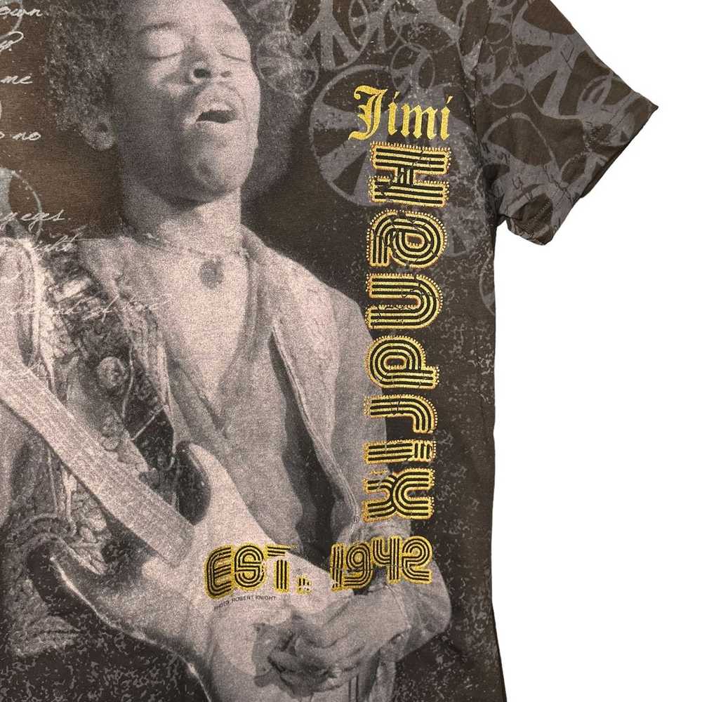 Global Designs JIMI HENDRIX Black Graphic Band Tee - image 5