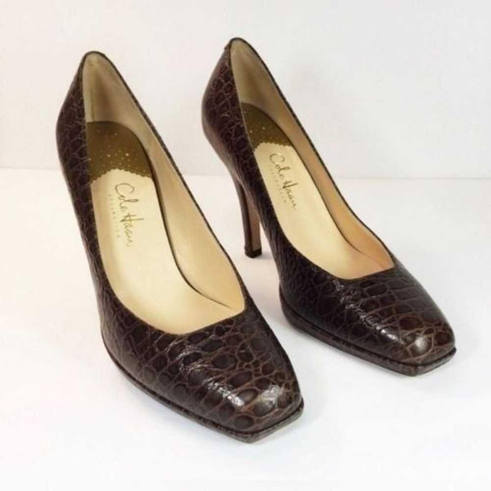 Women's Cole Haan Brown Leather Pumps Size 8 - image 2