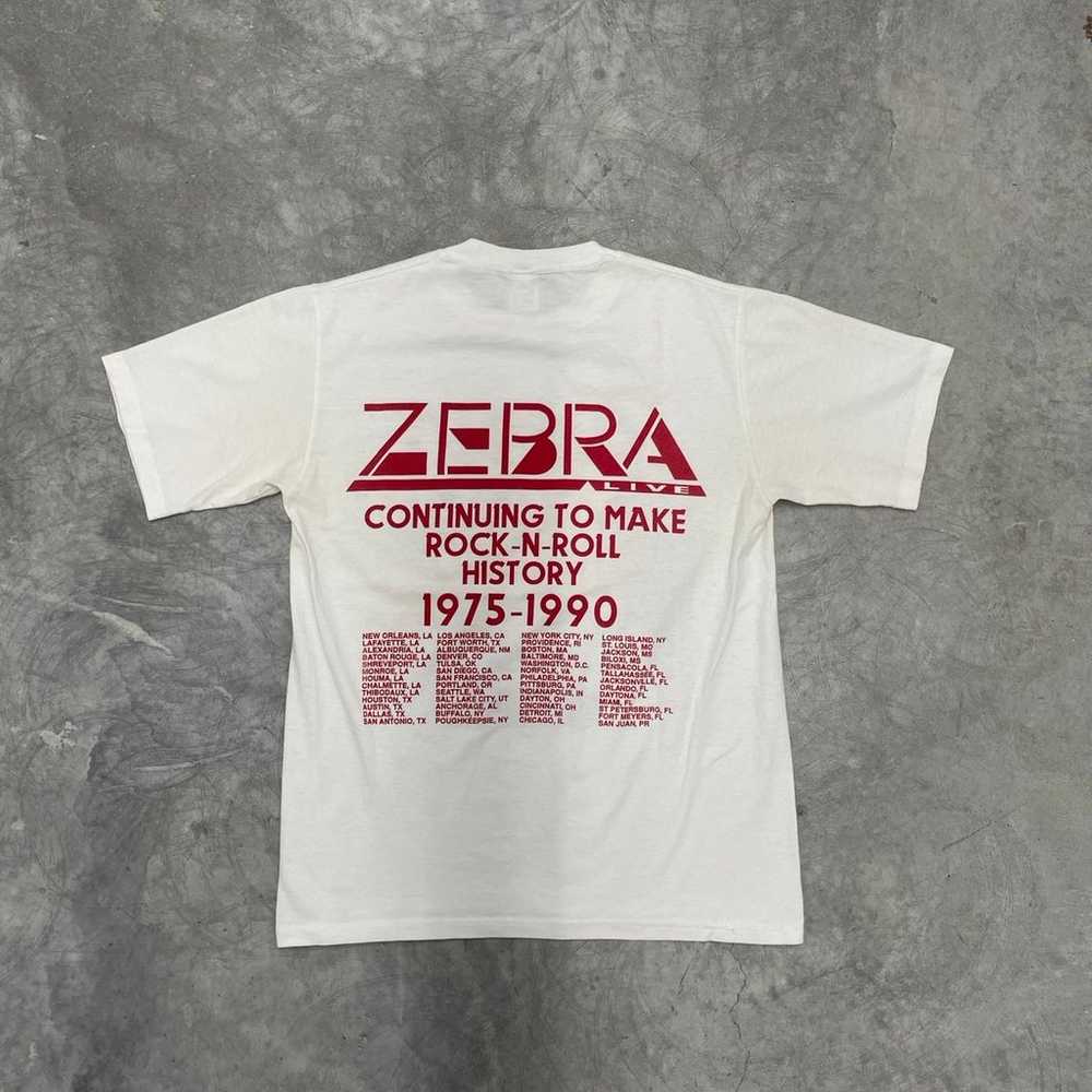 Vintage 1990s Zebra Band 15th Anniversary Tour T-… - image 5