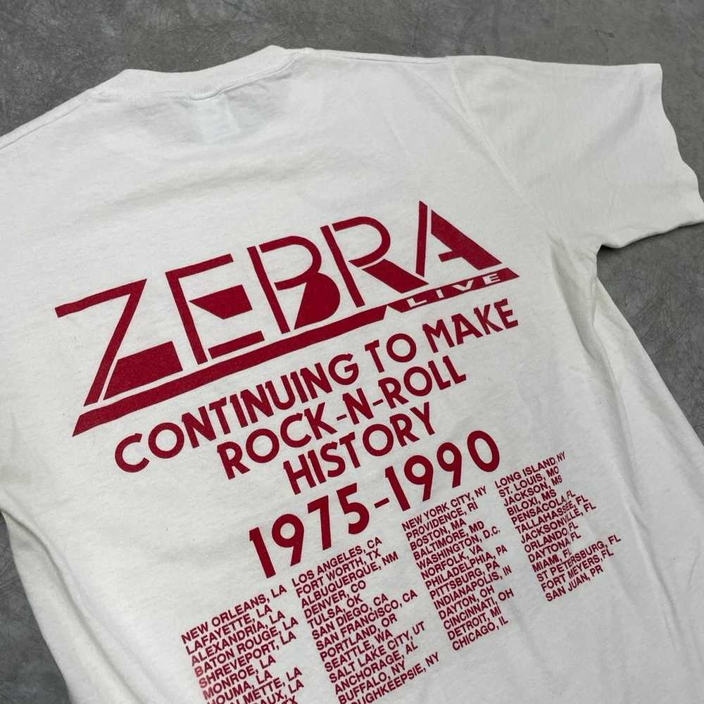 Vintage 1990s Zebra Band 15th Anniversary Tour T-… - image 6