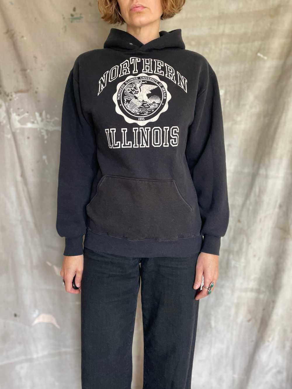 90s Flocked Northern Illinois Hoodie - image 1