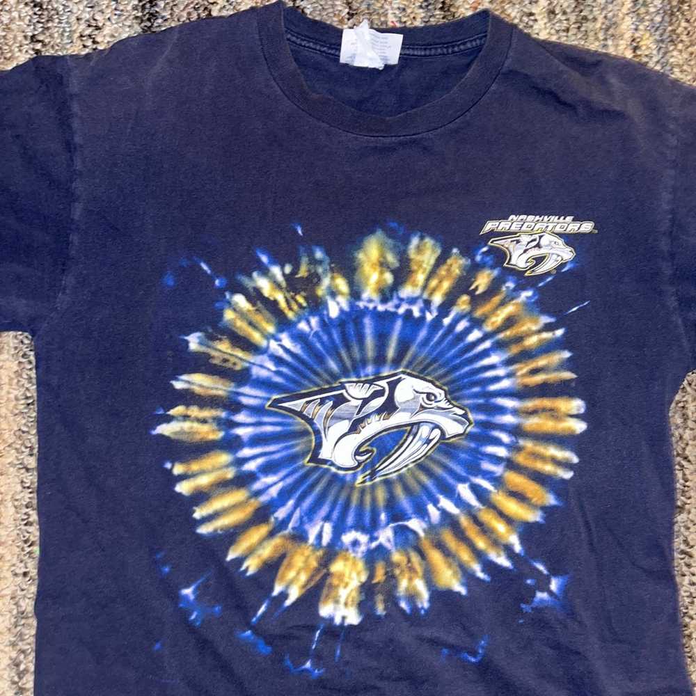 Vintage Nashville Predators tie dye tee size large - image 2