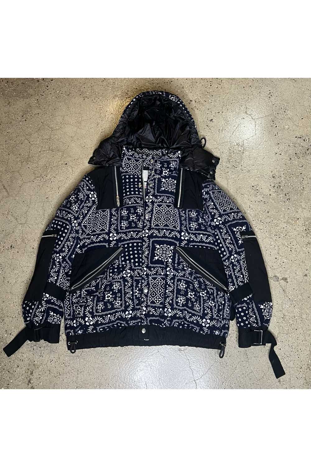 Sacai Blue Paisley Puffer Jacket - image 1