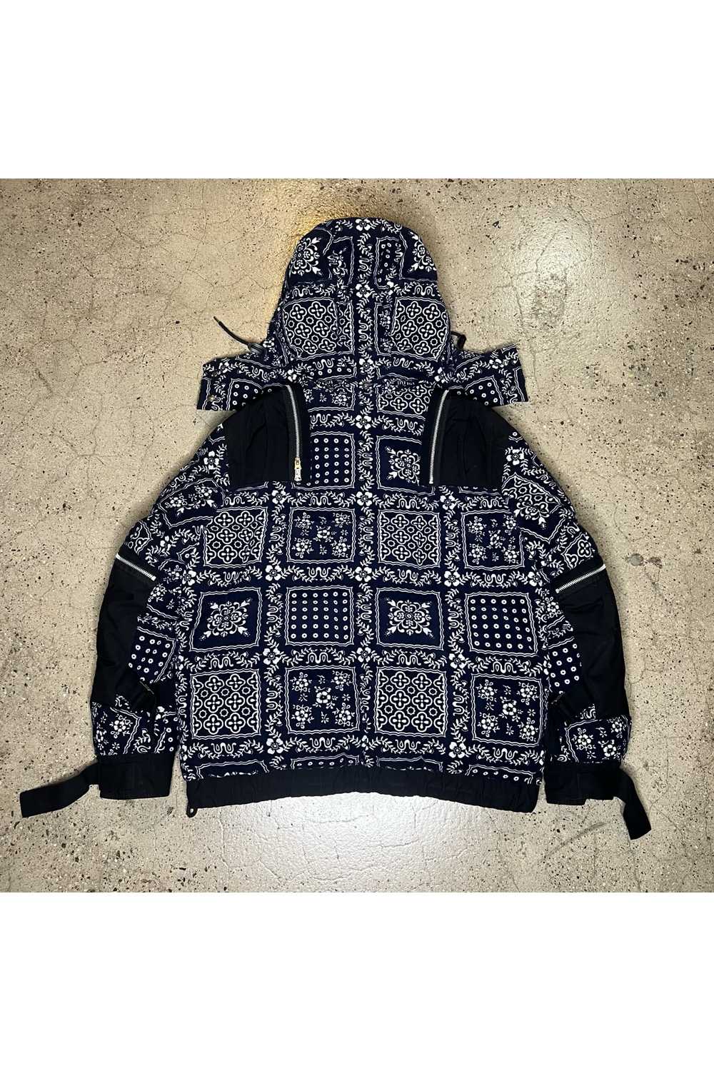 Sacai Blue Paisley Puffer Jacket - image 3