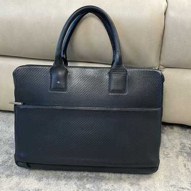 Dunhill black leather briefcase/document - Gem