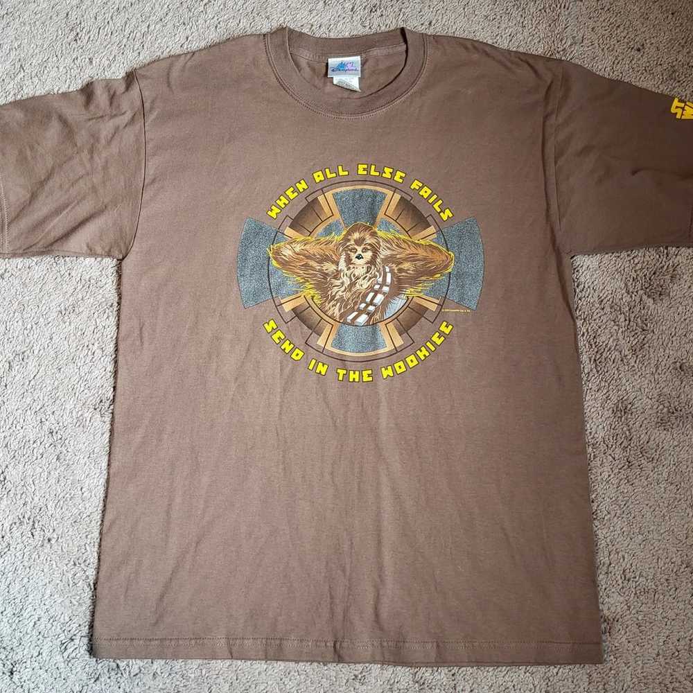 Vintage disneyland star wars Chewbacca 20004 shirt - image 1