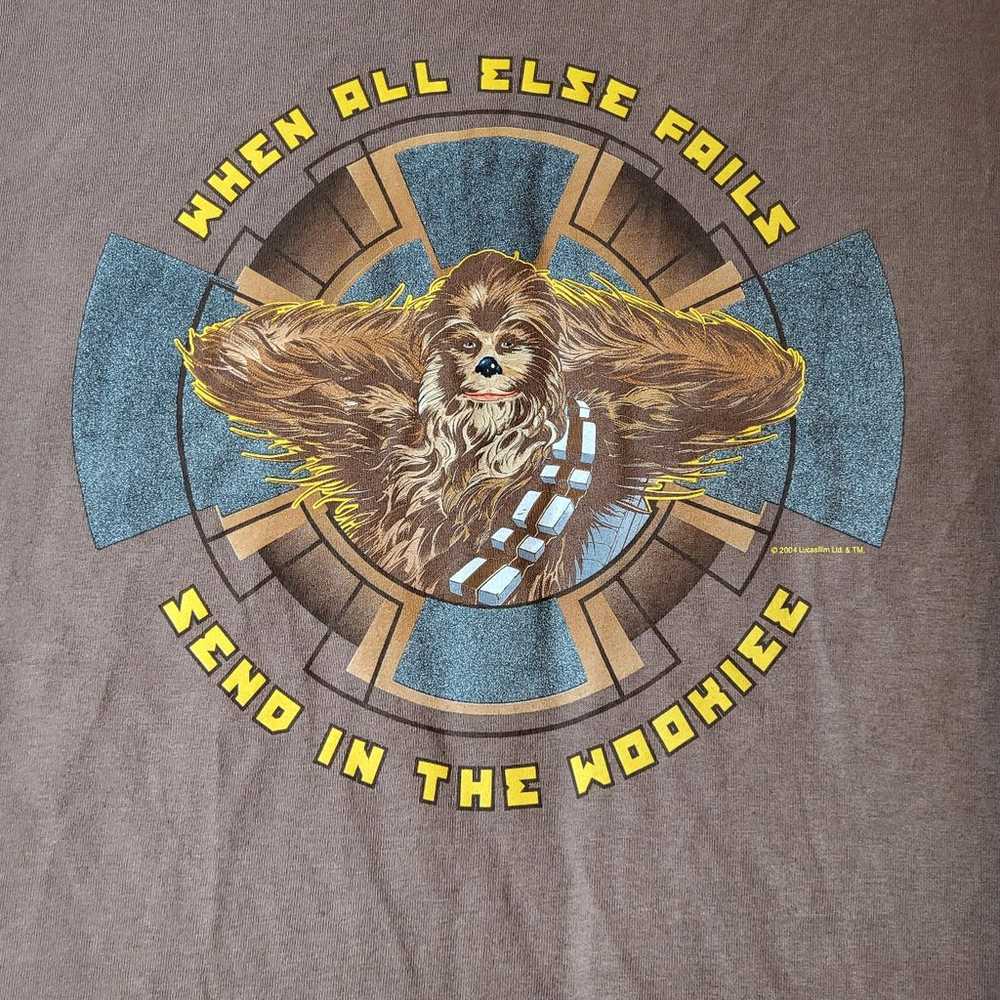 Vintage disneyland star wars Chewbacca 20004 shirt - image 2