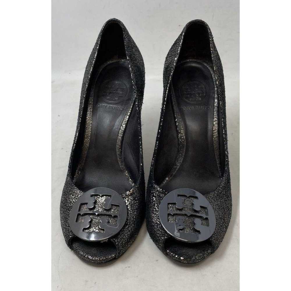 New Tory Burch Womens Julianne Black Peep Toe Sli… - image 4