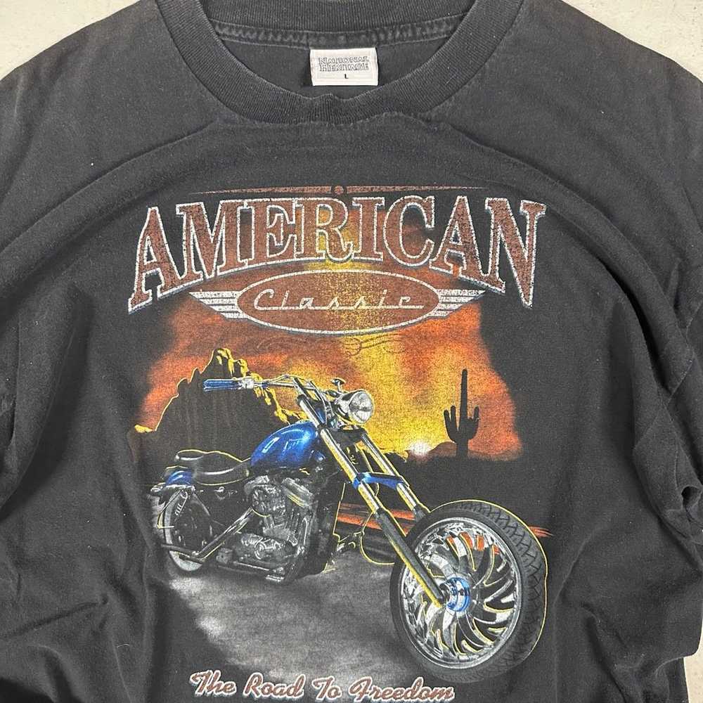 Vintage Y2K American Classic Motorcycle Bike Tee … - image 2