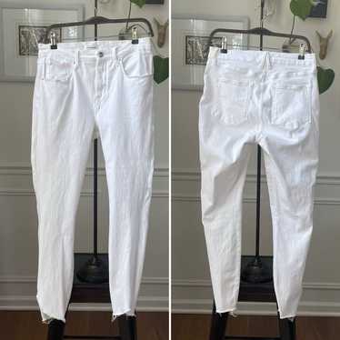 Other Good American White Raw Tulip Hem Jeans 31 - image 1