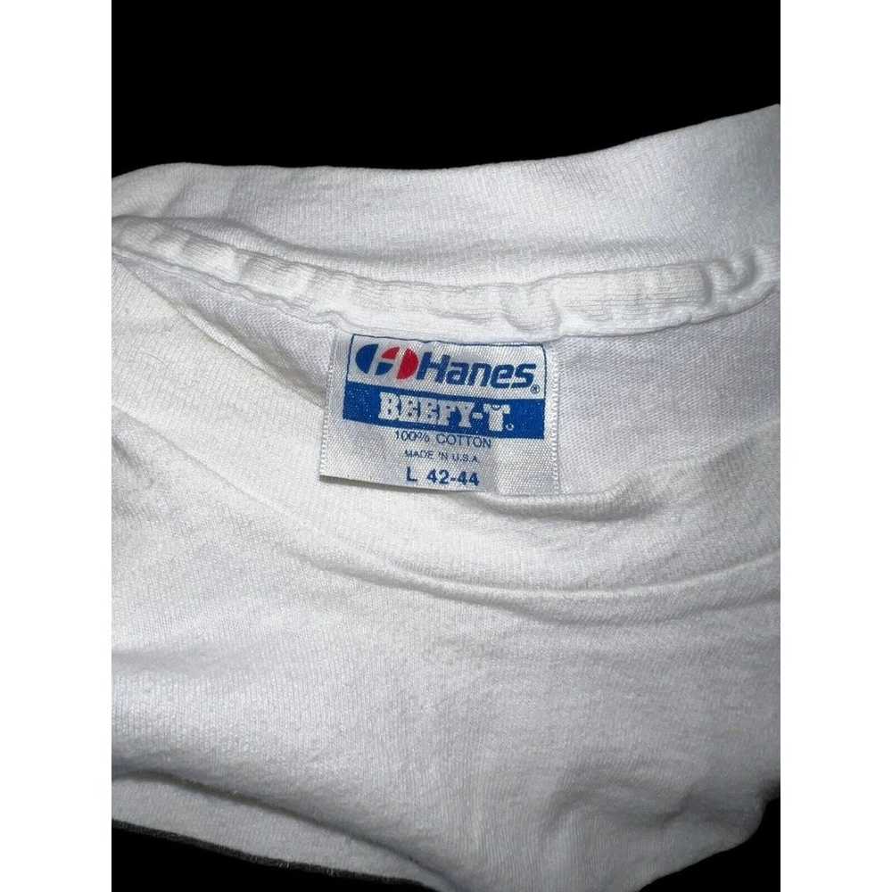 Vintage 1989 T-shirt Large Hanes Beefy Tag Single… - image 5