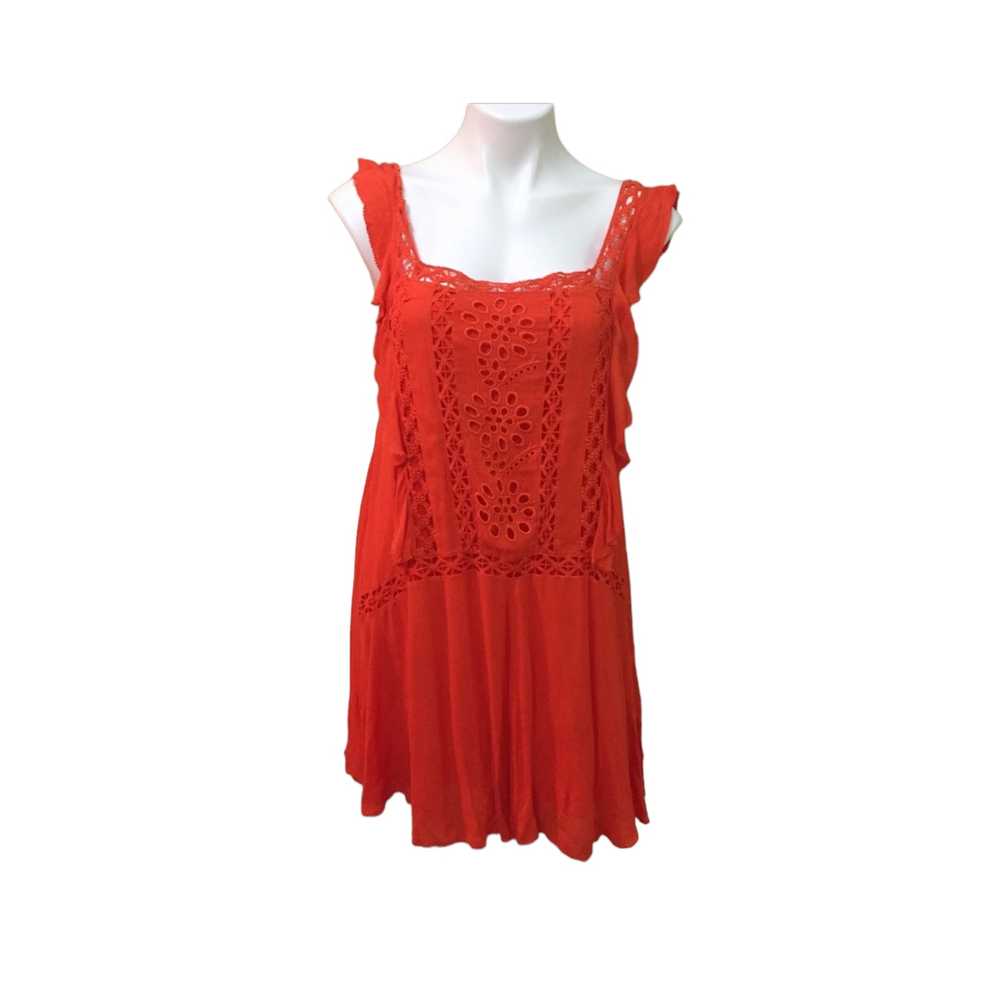 Free People Priscilla Eyelet Orange Coral Mini Dr… - image 10