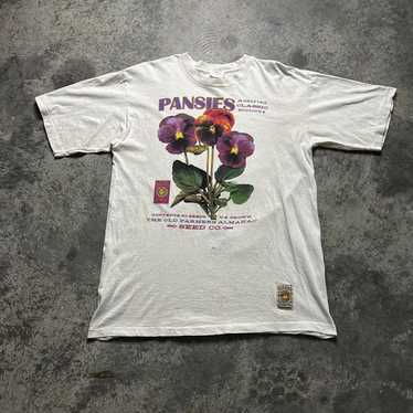 1990s Single Stitch Pansies shirt