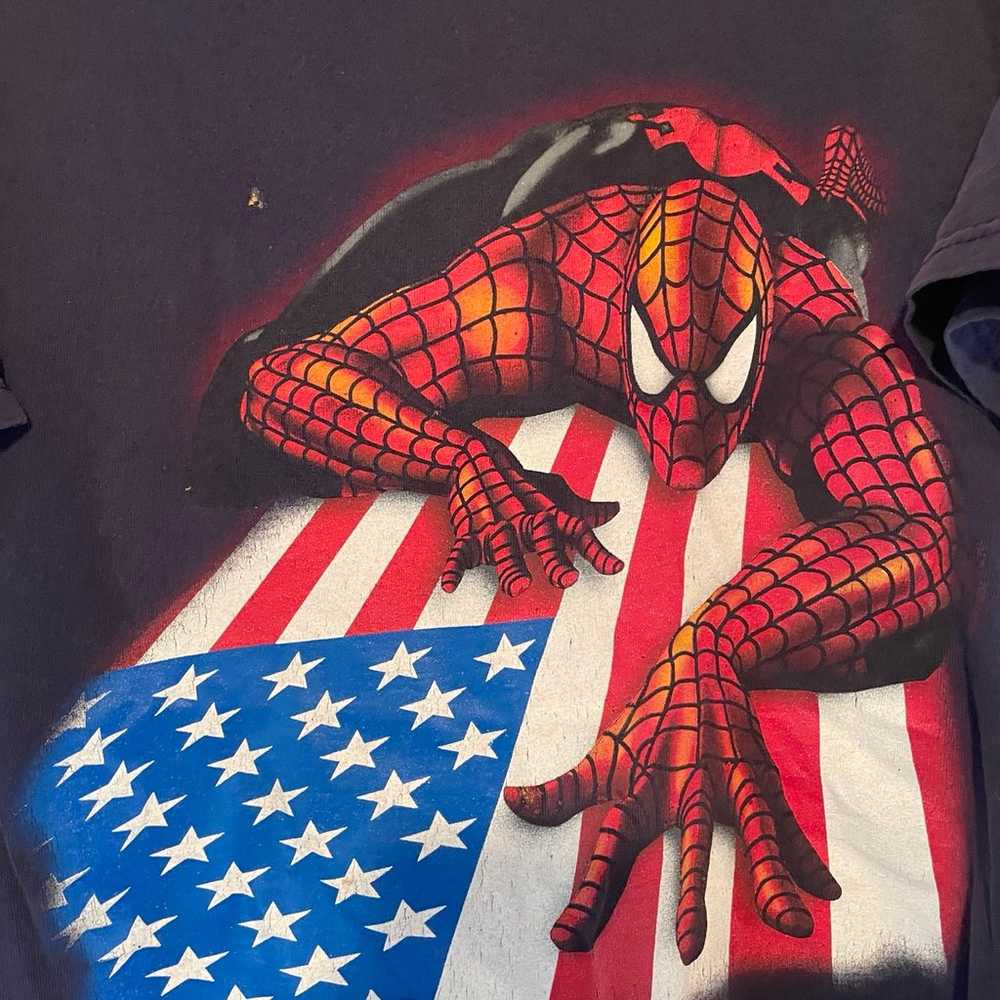 Vintage Spider-Man x American Flag Tee - image 2