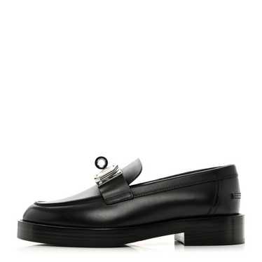 HERMES Calfskin Womens Hot Loafer 35 Black