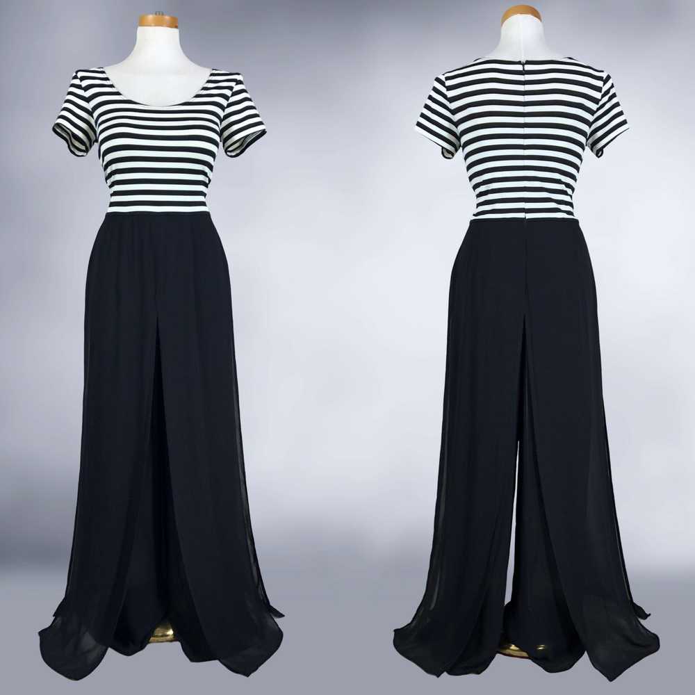 90s Vintage Striped Car Wash Flap Gothic Jumpsuit… - image 3