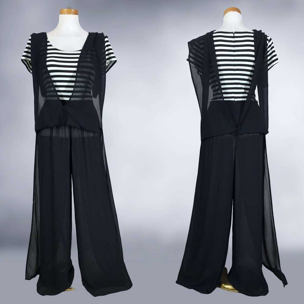 90s Vintage Striped Car Wash Flap Gothic Jumpsuit… - image 5