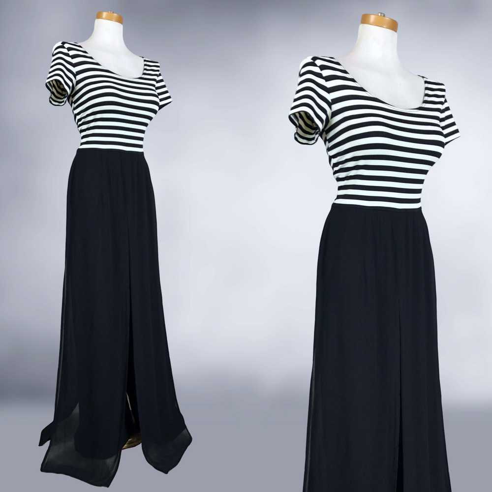 90s Vintage Striped Car Wash Flap Gothic Jumpsuit… - image 7