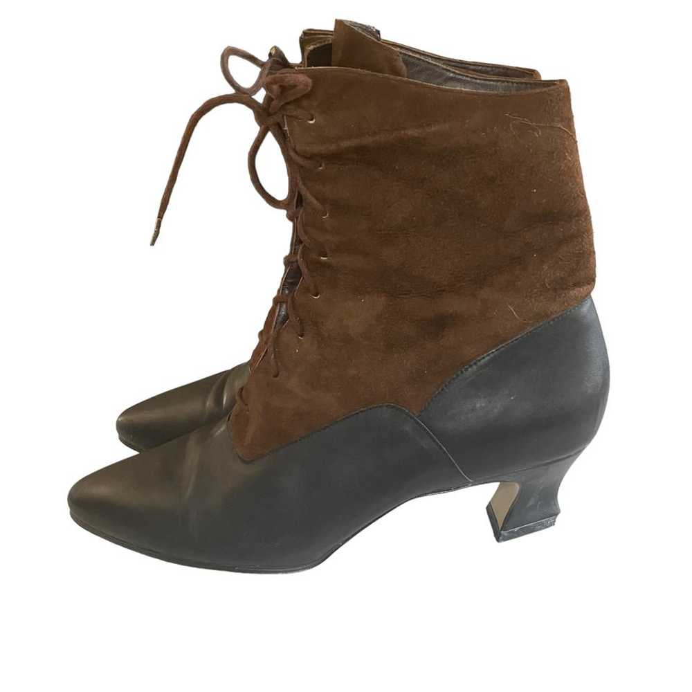 Nine West Two Tone Witchy Granny Boots (9.5) | Us… - image 1