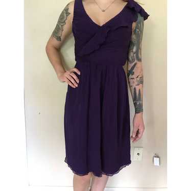 J.Crew Serena Silk Chiffon Dress Purple Size 4