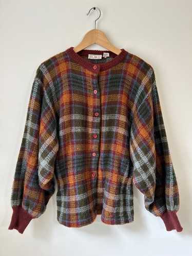 S.M.L. Sport Limited 1970s Plaid Wool Peplum Sweat