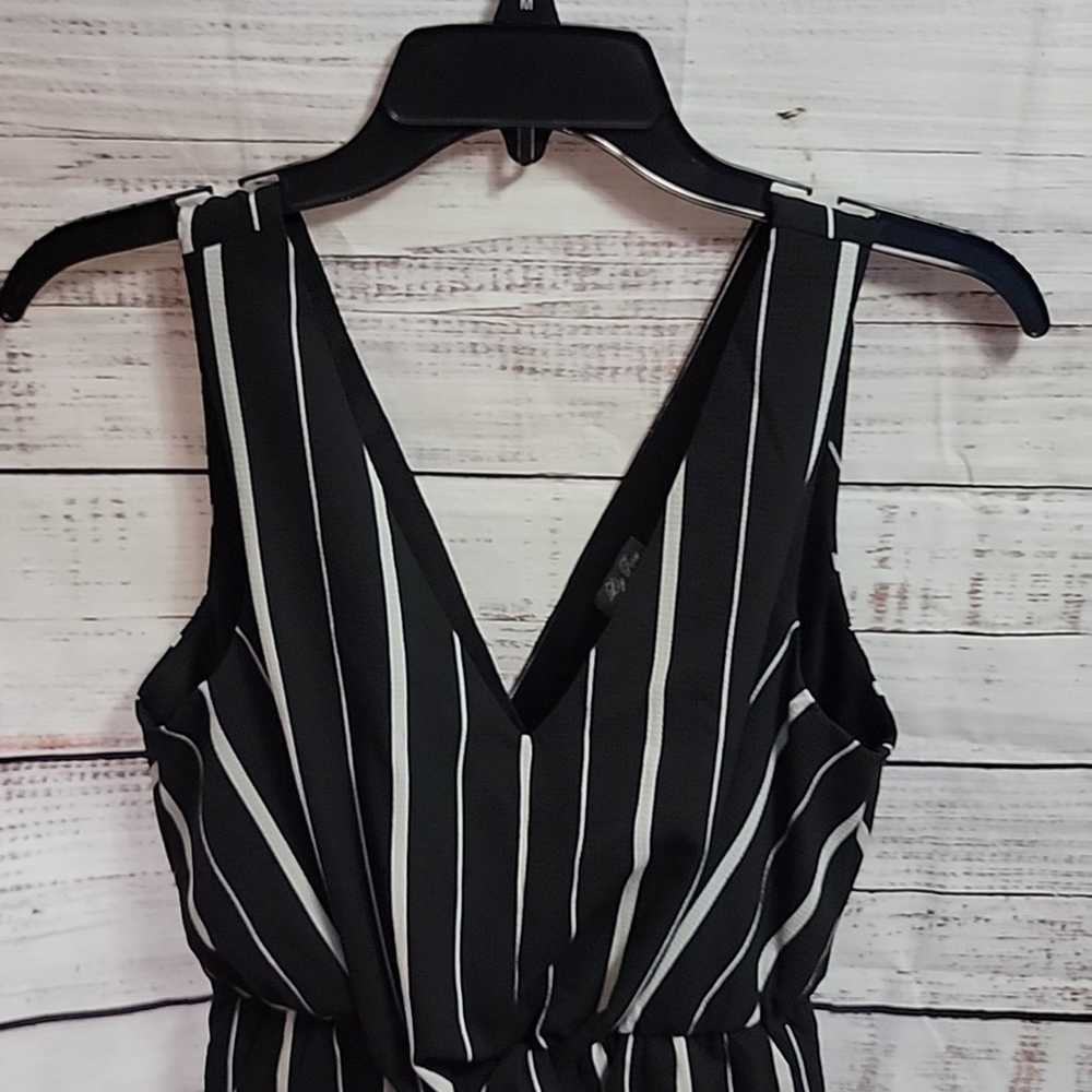 Lily Rose Black White Striped Sleeveless V Neck S… - image 4