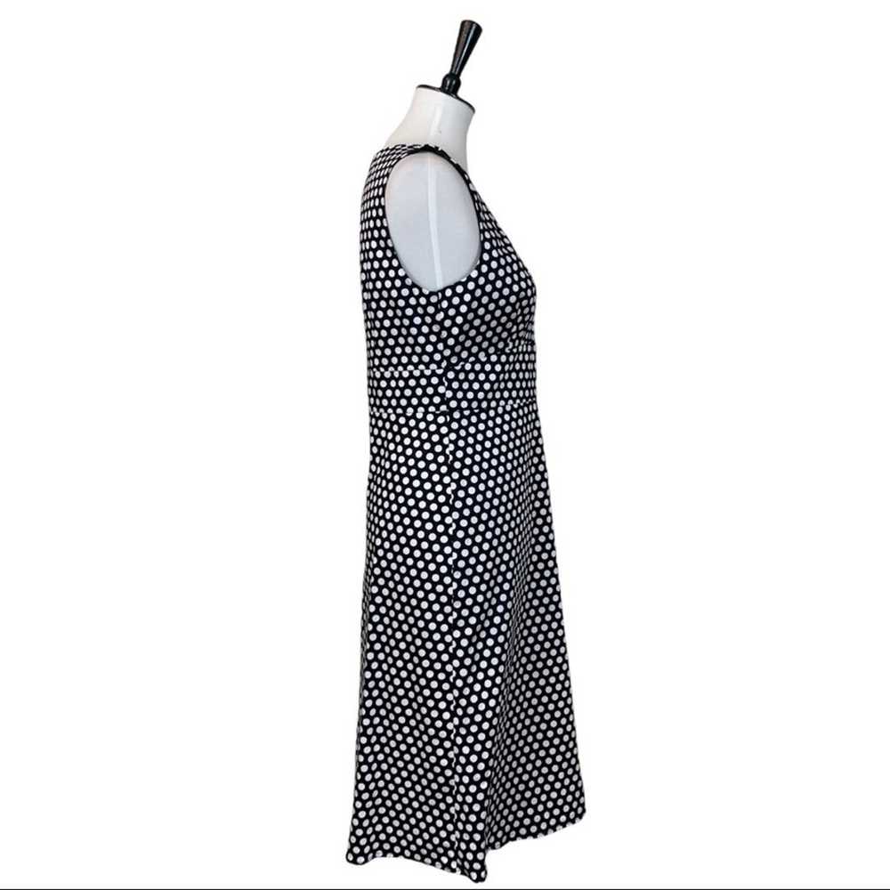 Spense Black White Polka Dot V-neck Surplice High… - image 3