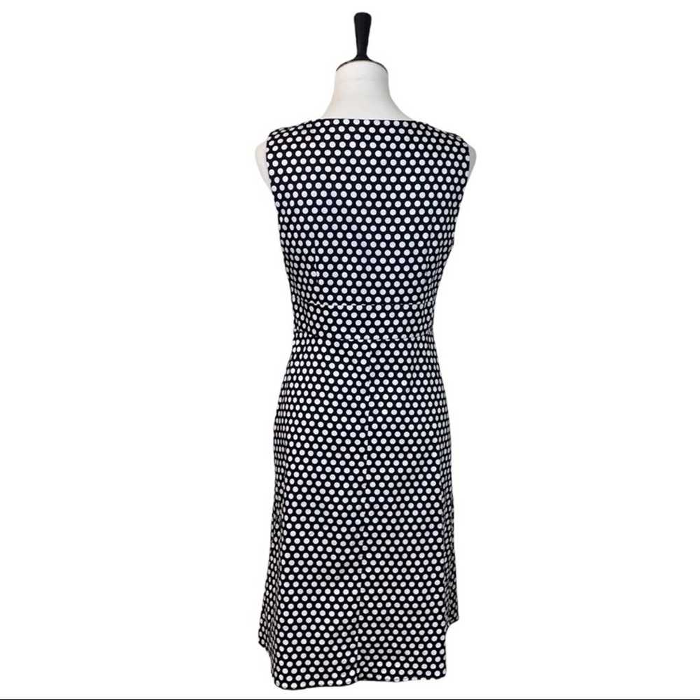 Spense Black White Polka Dot V-neck Surplice High… - image 4