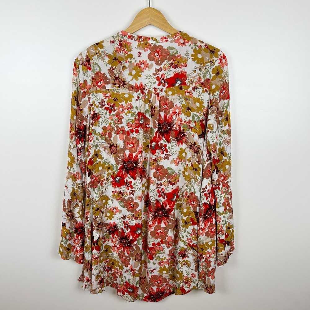 Umgee Cotton Long Sleeve Bell Sleeves Tunic Top M… - image 9