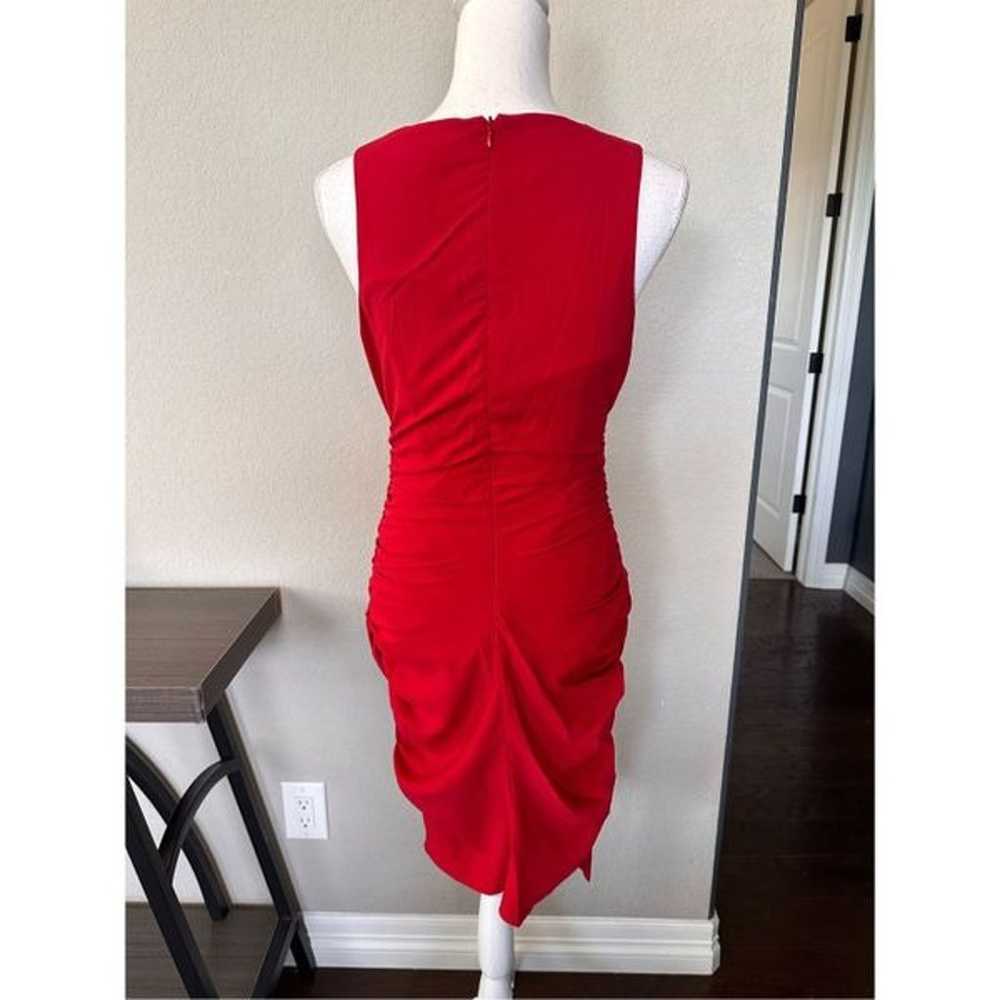 NSR Red Side Ruched Dress - image 2