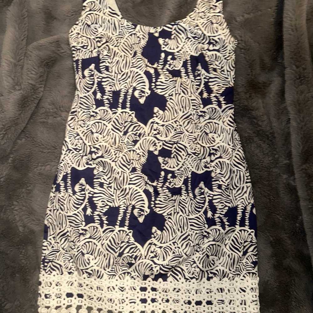 Lilly Pulitzer dress size 10 blue and white - image 1