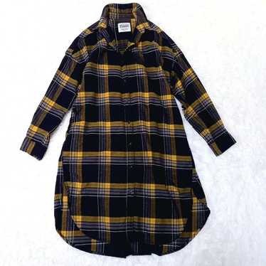 Global Work check shirt one-piece flannel shirt na