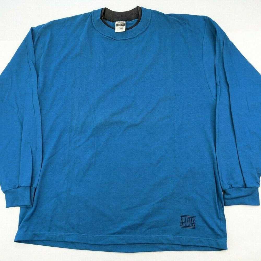 Hanes Vintage 90s Mens LS Tee Shirt XL Cotton NWO… - image 4