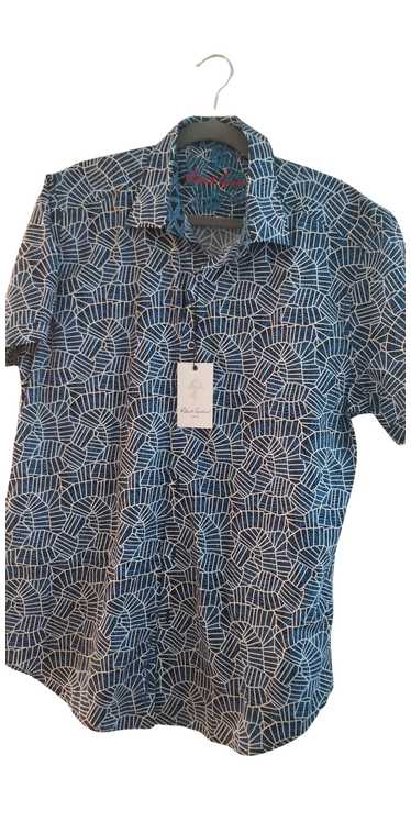 Robert Graham Blue White Geometric Abstract Size L