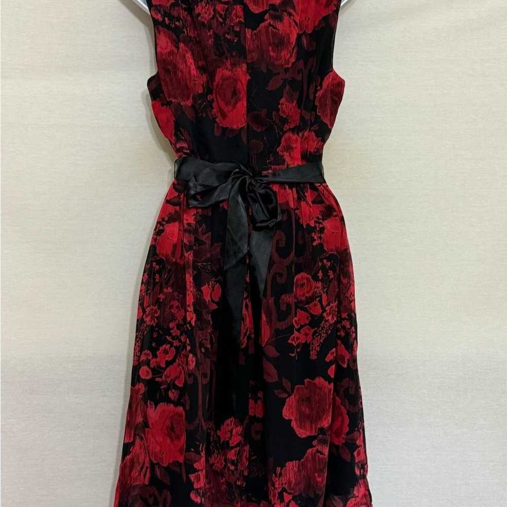 X-86 Dressbarn PLUS SIZE 14 Red & Black Floral Be… - image 5