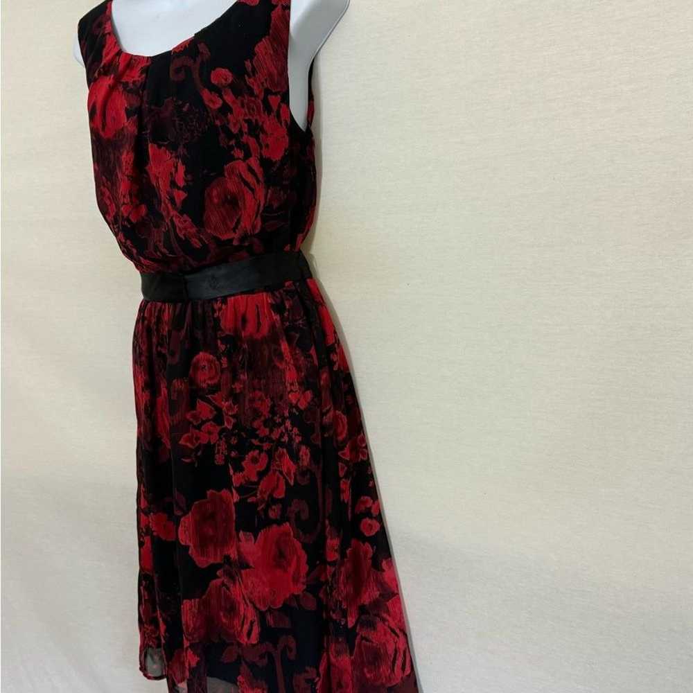 X-86 Dressbarn PLUS SIZE 14 Red & Black Floral Be… - image 6