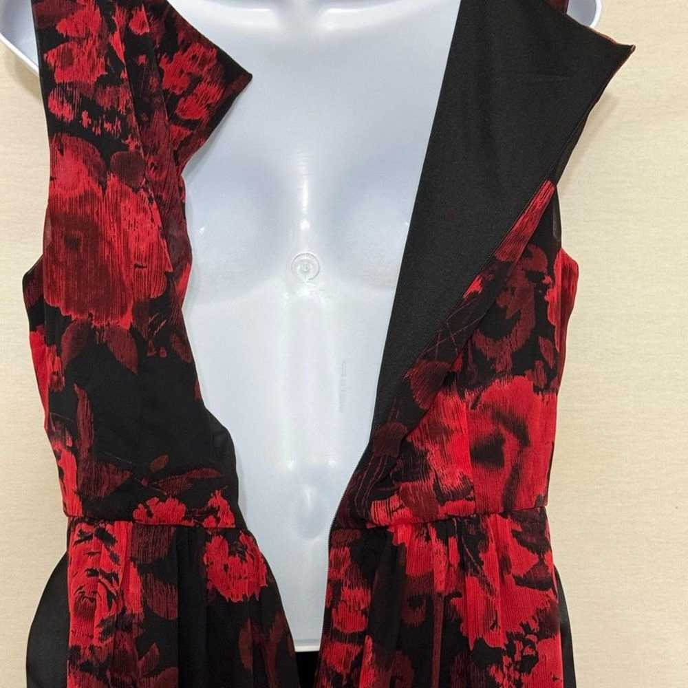 X-86 Dressbarn PLUS SIZE 14 Red & Black Floral Be… - image 8