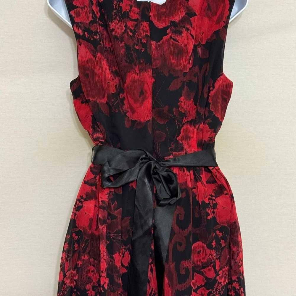 X-86 Dressbarn PLUS SIZE 14 Red & Black Floral Be… - image 9