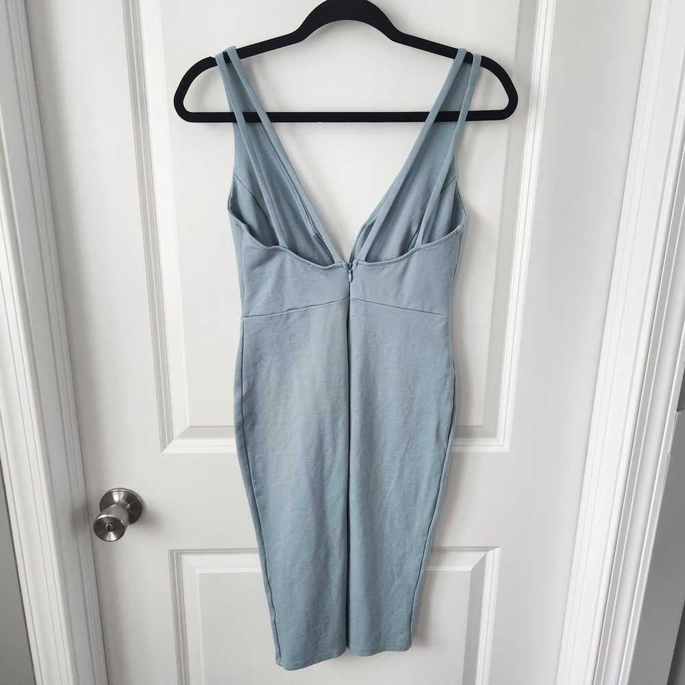 LuLu's Light Blue Strappy Bodycon Dress Size Large - image 4