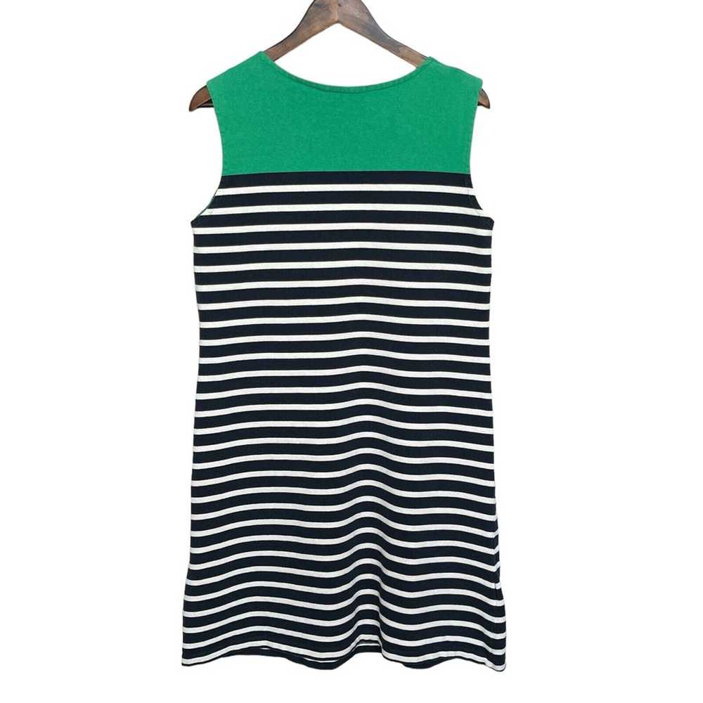 Lands' End Shift Dress Women Size L Blue Striped … - image 5