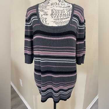 Liz Claiborne striped cotton dress sz large