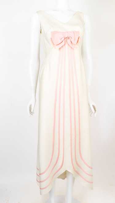 1960s Raw Silk Maxi Dress