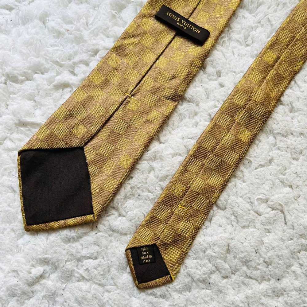 Extreme Louis Vuitton Necktie Damier Silk Rare Co… - image 1