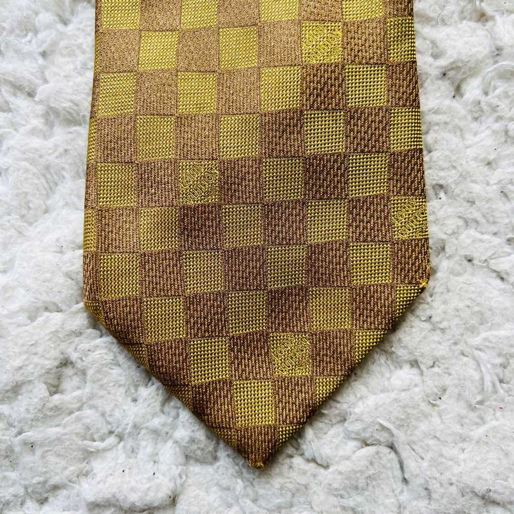 Extreme Louis Vuitton Necktie Damier Silk Rare Co… - image 2