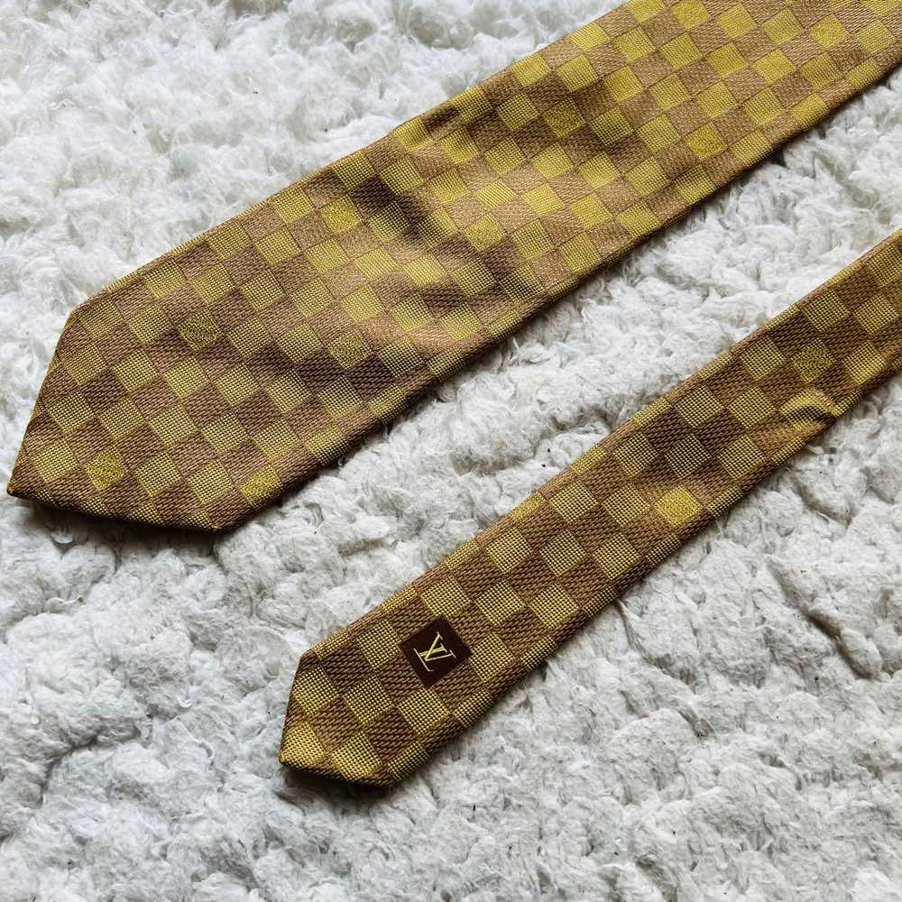 Extreme Louis Vuitton Necktie Damier Silk Rare Co… - image 3