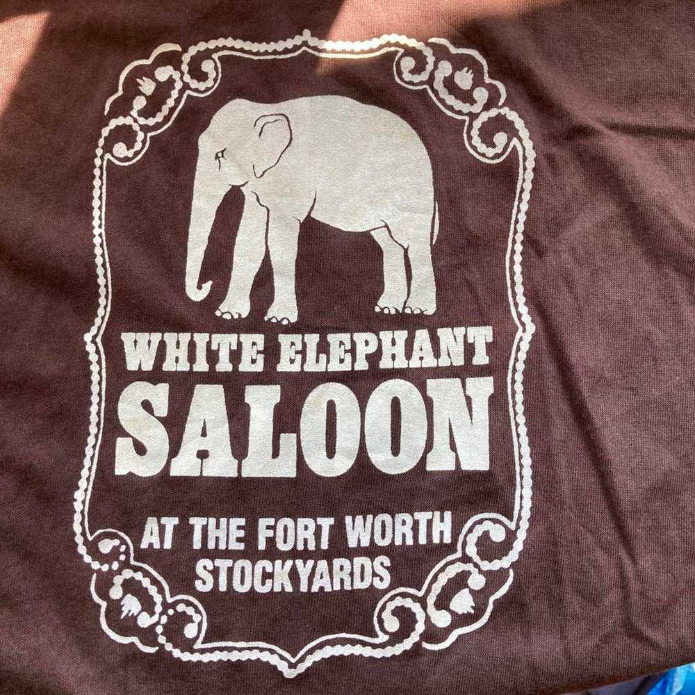 70's Vintage WhiteElephantSaloon T-shirt - image 5