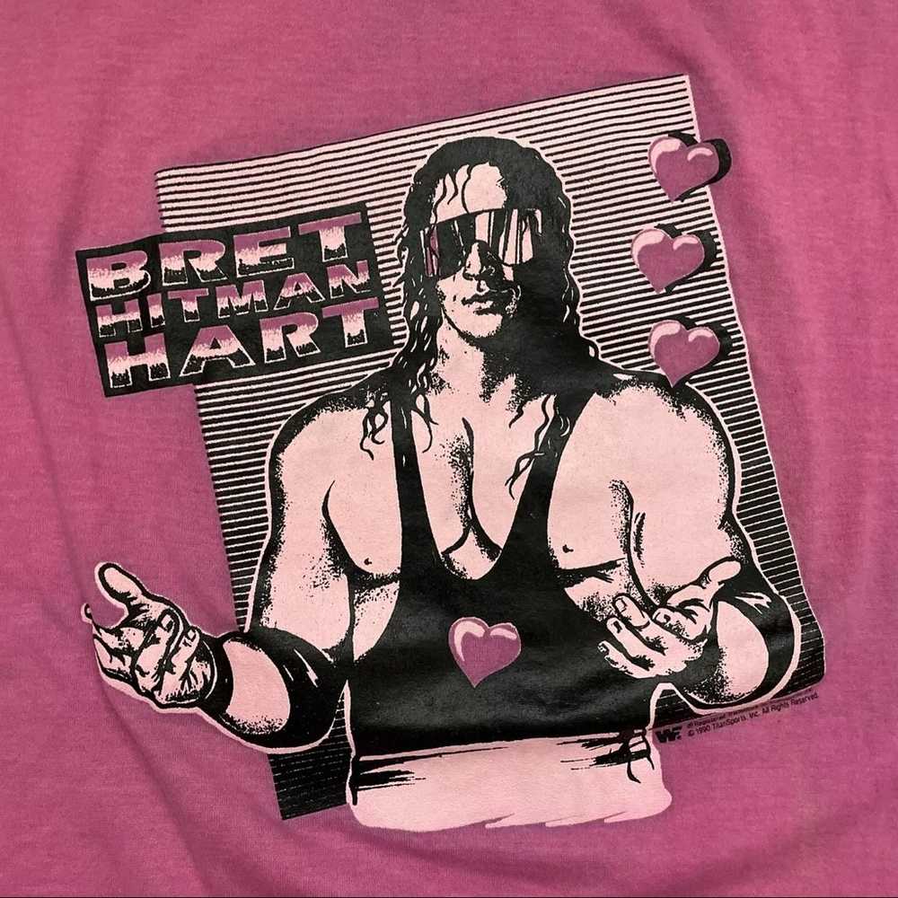 WWF Vintage Bret Hitman Hart Wrestling Shirt WWE - image 2