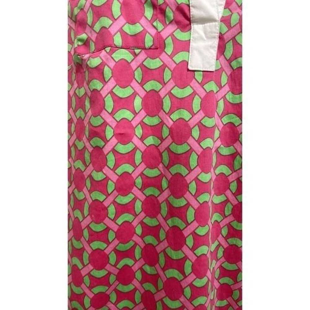 NWOT Tizzie Sleeveless pink green dress with pock… - image 4