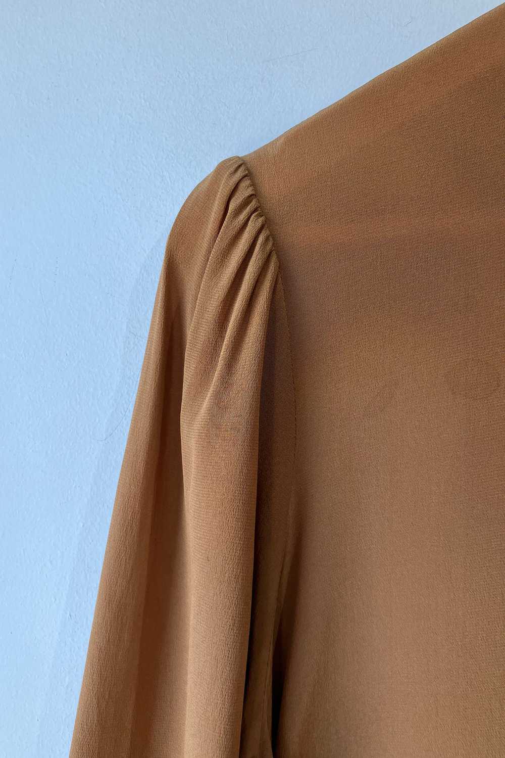 Vintage Kenar Brown Silk Shirt - image 3