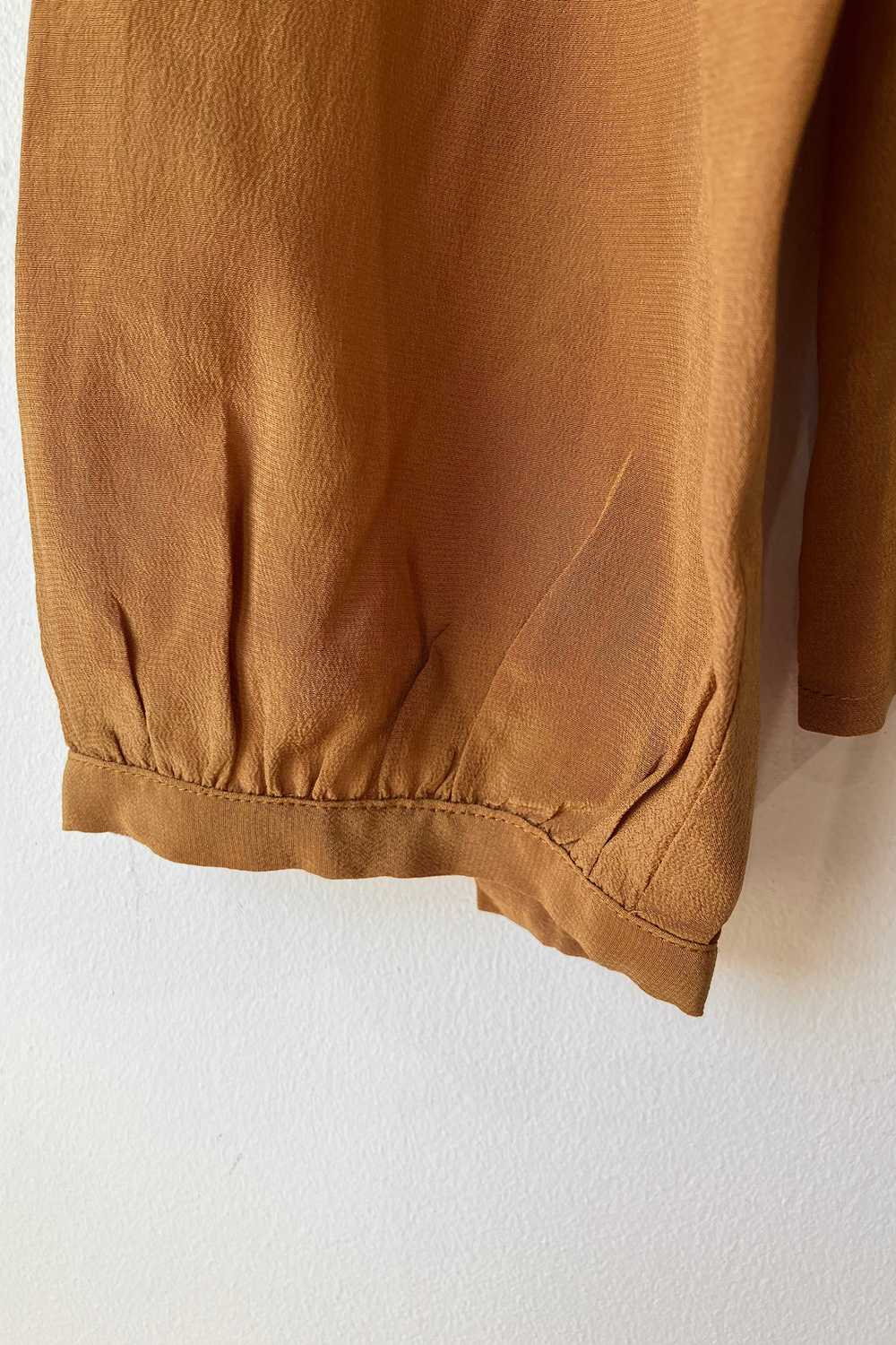 Vintage Kenar Brown Silk Shirt - image 4